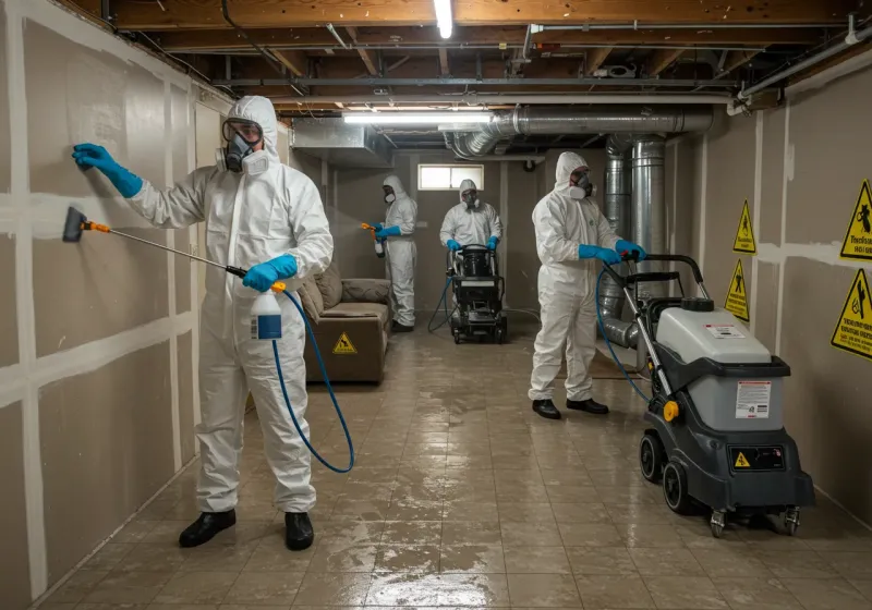 Basement Moisture Removal and Structural Drying process in Edmond, OK